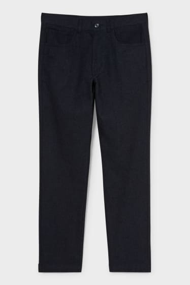 Mężczyźni - Spodnie - Slim Fit - ciemnoniebieski