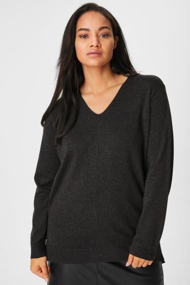 Damen - Pullover - graphite