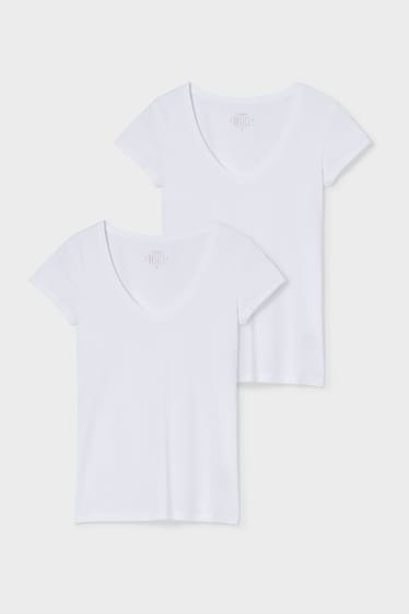 Tieners & jongvolwassenen - CLOCKHOUSE - set van 2 - T-shirt - wit