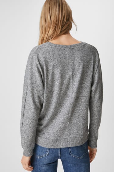 Damen - Pullover - hellgrau-melange