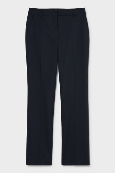 Kobiety - Spodnie biznesowe - straight fit - ciemnoniebieski