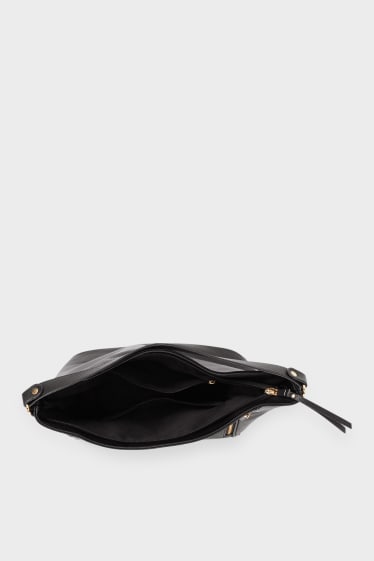 Women - Shoulder bag - faux leather - black