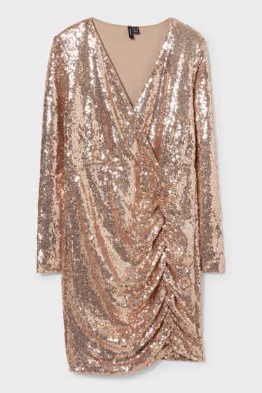 Women - VERO MODA - sequin dress - rose-gold
