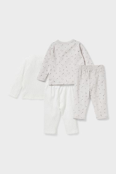 Bébés - Pyjamas pour bébé - pack de 2 - blanc crème