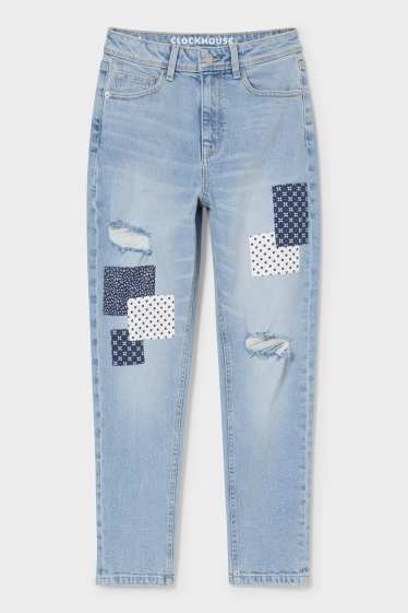 Women - CLOCKHOUSE - mom jeans - denim-light blue