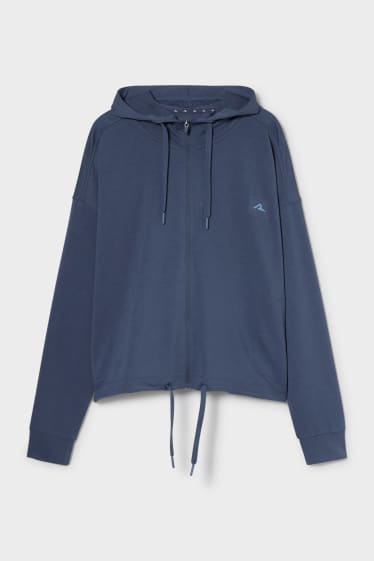 Women - Zip-through hooded sweatshirt - light blue