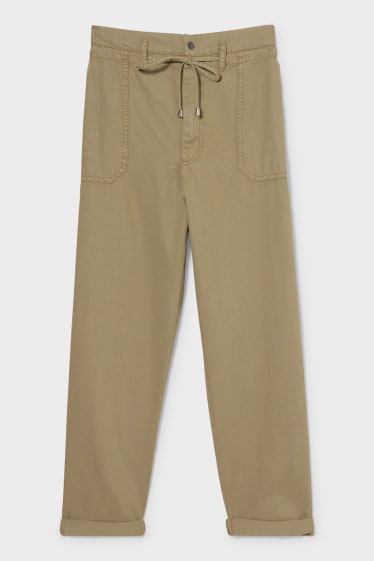 Women - CLOCKHOUSE - paper bag trousers - khaki