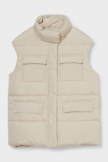 Women - CLOCKHOUSE - quilted gilet - Colour champagne