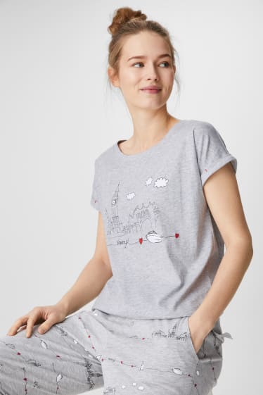 Women - Pyjama top - light gray-melange