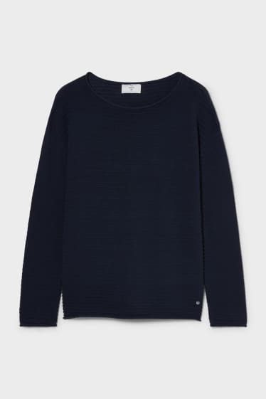 Women - Basic jumper - dark blue