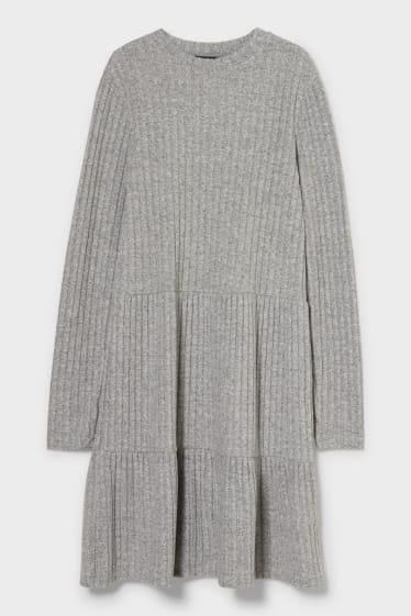 Femmes - Robe Fit & Flare - gris chiné