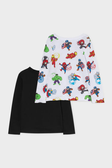 Bambini - Confezione da 2 - Marvel - maglia a maniche lunghe - nero