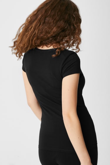Women - CLOCKHOUSE - multipack of 2 - T-shirt - black