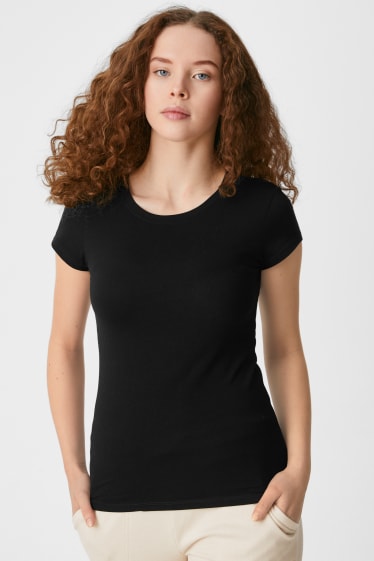 Nastolatki - CLOCKHOUSE - wielopak, 2 pary - T-shirt - czarny