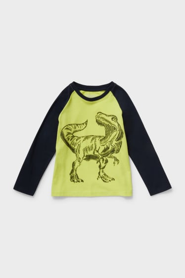 Children - Dinosaur - long sleeve T-shirt - yellow