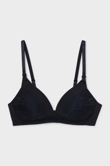 Women - Non-wired nursing bra - padded - dark blue