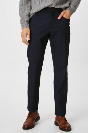 Mężczyźni - Spodnie - Slim Fit - ciemnoniebieski