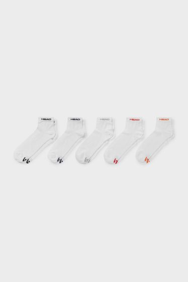 Men - HEAD - multipack of 5 - short sports socks - white