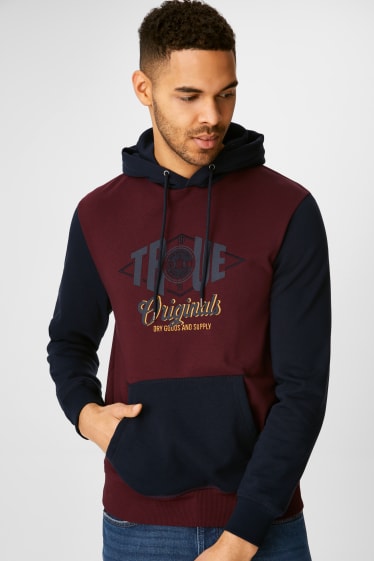 Men - Hoodie - dark red
