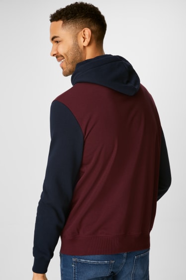 Men - Hoodie - dark red