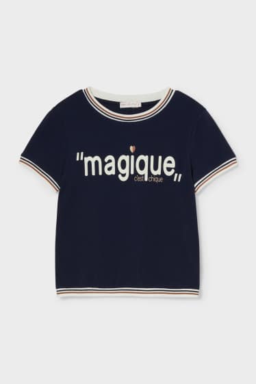 Children Girls - Short sleeve T-shirt - dark blue