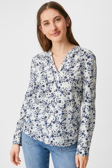 Mujer - Blusa - blanco / azul