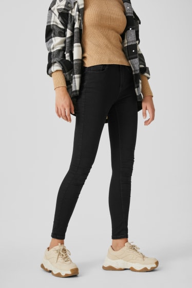 Damen - CLOCKHOUSE - Super Skinny Jeans - High Waist - schwarz