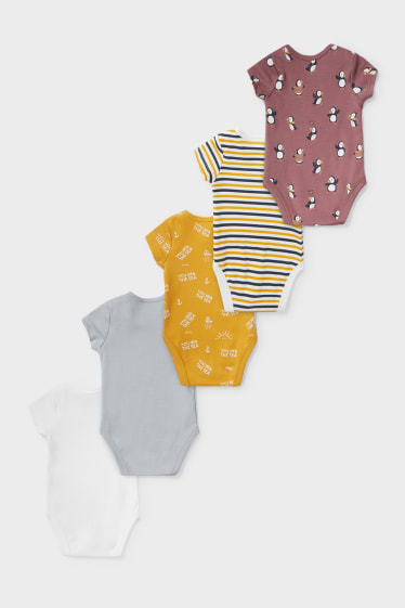 Babies - Multipack of 5 - baby bodysuit - yellow