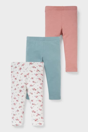 Bébés - Lot de 3 - leggings chauds pour bébé - abricot