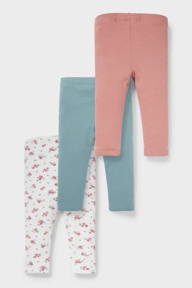 Bébés - Lot de 3 - leggings chauds pour bébé - abricot