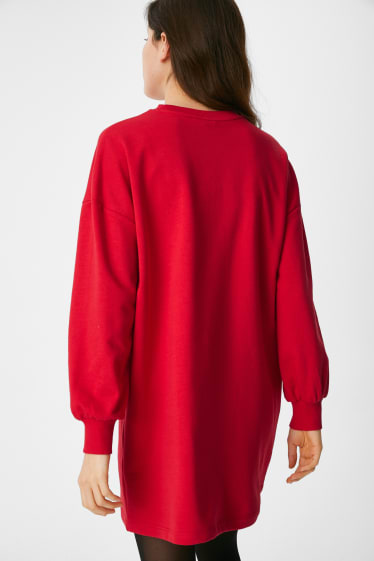 Femmes - CLOCKHOUSE - robe en molleton - rouge