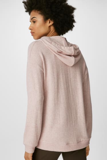 Damen - Kapuzenpullover - pink