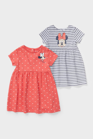 Bébés - Lot de 2 - Minnie Mouse - robe pour bébé - rouge / bleu foncé