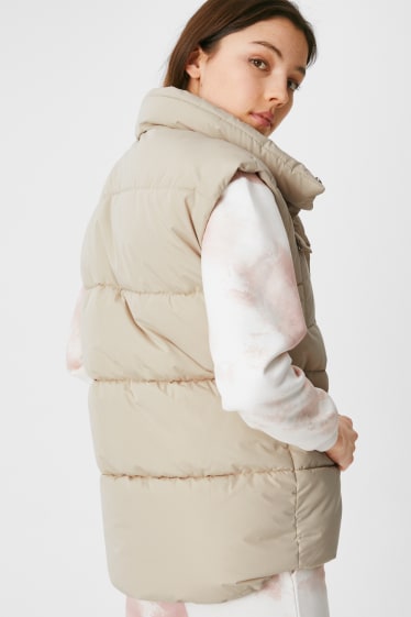 Women - CLOCKHOUSE - quilted gilet - Colour champagne