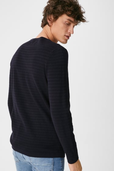 Uomo - Pullover - blu scuro