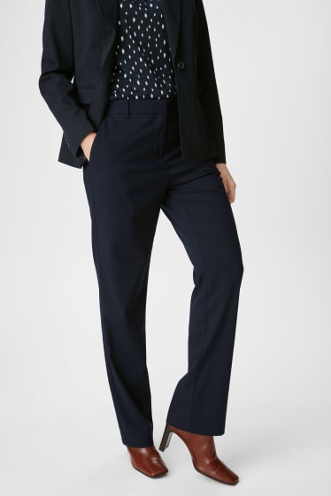 Damen - Business-Hose - Straight Fit - dunkelblau