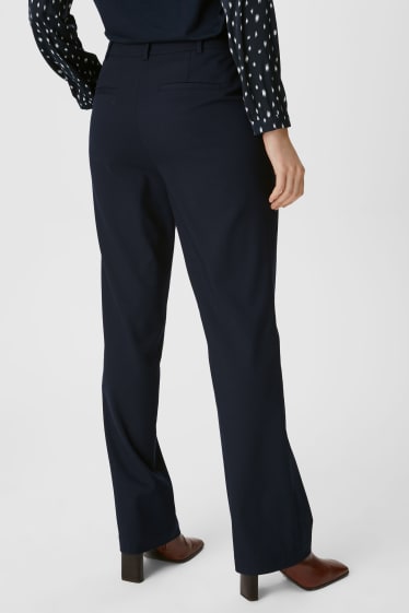 Kobiety - Spodnie biznesowe - straight fit - ciemnoniebieski