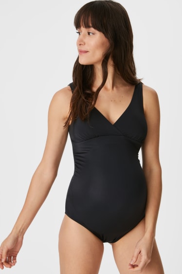 Women - Maternity swimsuit - padded - black
