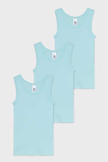 Kinder Mädchen - Multipack 3er - Singlet - helltürkis
