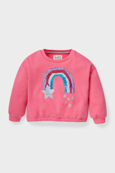Kinder - Sweatshirt - Glanz-Effekt - pink
