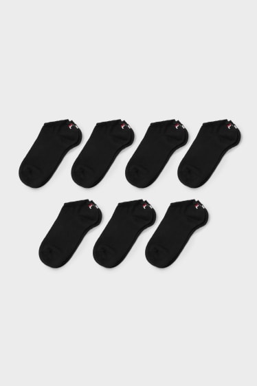 Dames - FILA - set van 7 - sneakersokken - zwart