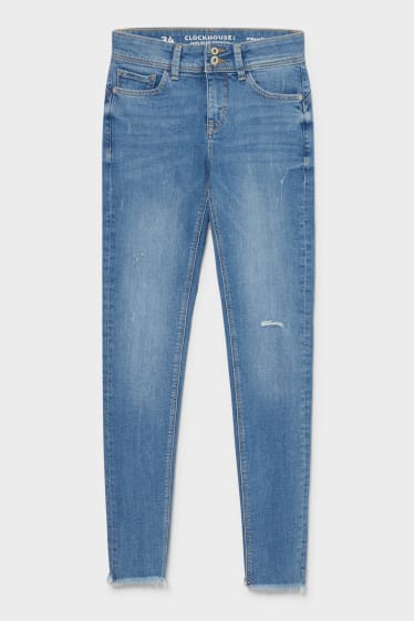 Dámské - CLOCKHOUSE - skinny jeans - push-up efekt - džíny - světle modré