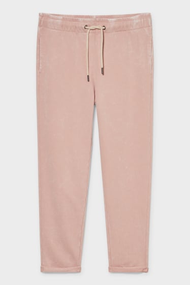 Dámské - CLOCKHOUSE - teplákové kalhoty - růžová-žíhaná