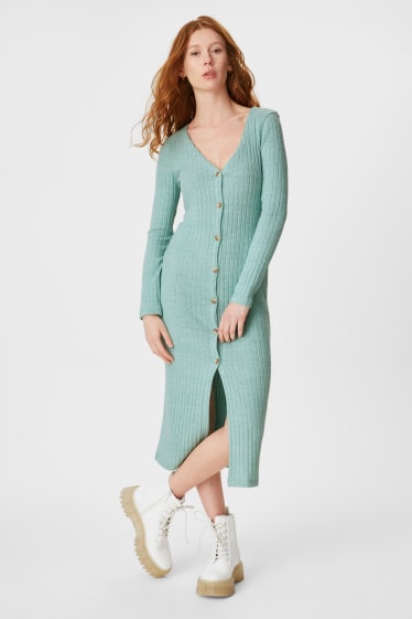 Femei - CLOCKHOUSE - rochie din tricot - verde mentă