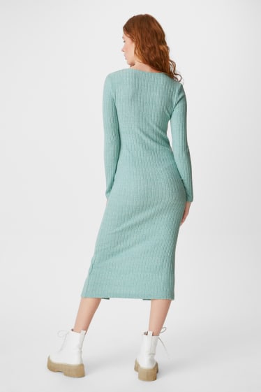 Dámské - CLOCKHOUSE - pletené šaty - mátově zelená