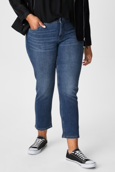 Dames - Tapered jeans - comfort stretch - jeansblauw