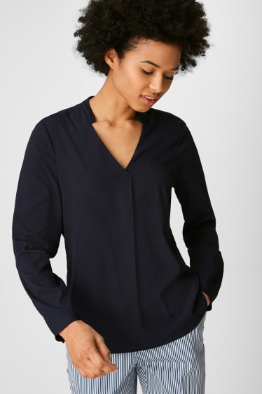 Women - Blouse - dark blue