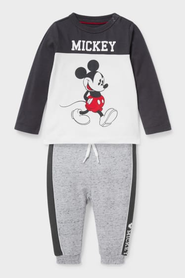 Babys - Micky Maus - Baby-Outfit - 2 teilig - anthrazit