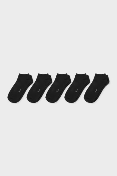 Women - Multipack of 5 - basic trainer socks - black