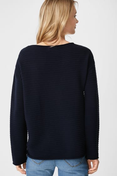 Women - Basic jumper - dark blue